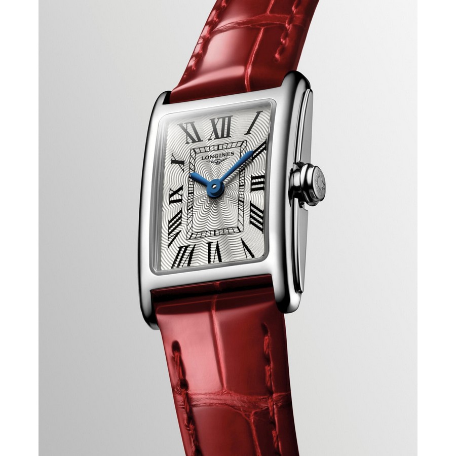 Đồng Hồ Longines Dolcevita Nữ 17.7x27mm Đỏ Xám